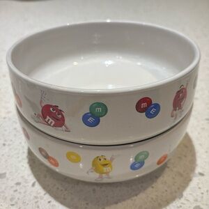Set of 2 M&M’s Ceramic Candy Bowls, 2004